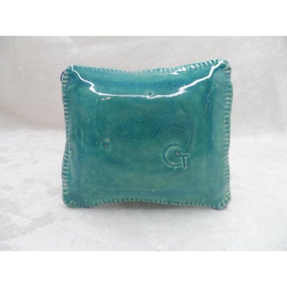 Frog Prince Ceramic Bud Vase Blue & Green - Picture 9 of 9